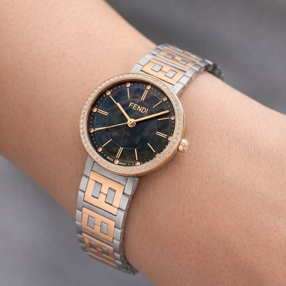 Fendi Forever Diamond Satin-Brushed Bracelet Watch - Rose Gold/Stainless Steel - Picture 2 of 4